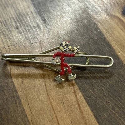 Reddy Kilowatt 1950s Vintage Enamel Tie-Clasp Tie Bar TM Reg. US D-94261 - Image 1 of 4