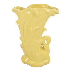 McCoy 1946 Vintage Mid Century Modern Art Pottery Yellow Swan Ceramic Vase 274 - Picture 1 of 6