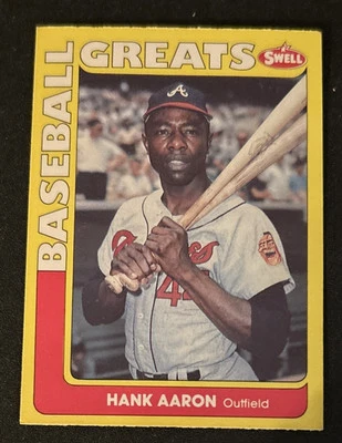 1991 年 Swell 棒球巨人汉克·亚伦卡 #102 勇士名人堂 GD 粗边 O/C — 第 1/2 张图片