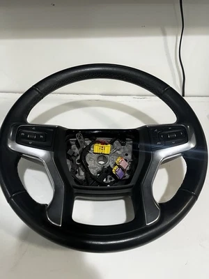 2019-2022 CHEVROLET BLAZER DRIVER SIDE COLUMN STEERING WHEEL LEATHER OEM BLACK - Image 1 of 4