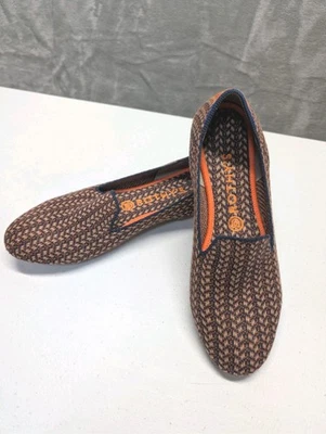 Zapatos Mocasines Rothys Nogal Tweed Para Mujer 9 Retirados Lana Marino Sin Cordones Planos Foto 1 de 4