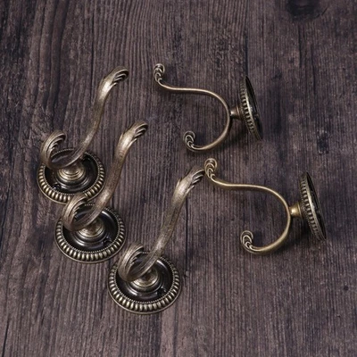  5 Pcs Porte-manteau Mural Crochets Muraux Pour Manteaux En Bronze - Immagine 1 di 4