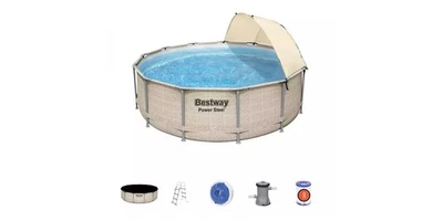 Bestway Swimming Aufstellpool Planschbecken ca. Ø396x107cm Power Steel - Bild 1 von 2