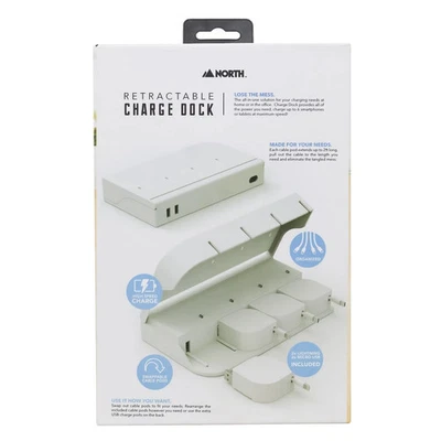 NEW North Retractable Charge Dock Mini Charging Station Micro-USB & 8-Pin - Image 1 of 4