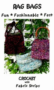 Rag Bags Fabric Strips Purses Crochet Pattern by Joy Designs - Picture 1 of 2