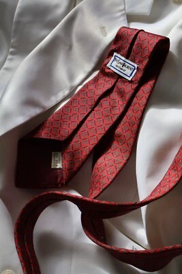 Corbata corbata YSL Yves Saint Laurent para hombre borgoña vintage 100 % seda EE. UU. Foto 1 de 4