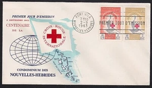 NEW HEBRIDES FRENCH 1963 Red Cross FDC...stamps cat £40 used...............B7252 - Picture 1 of 1