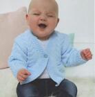 (1866)  Baby Dk Knitting Pattern Lovely Cable Cardigan Ages 3 Months - 3 Years