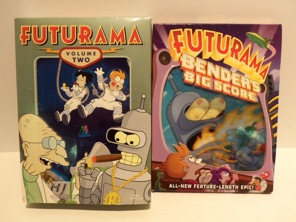 FUTURAMA Volume Two 2 and Bender's Big Score DVD Box Slip Cases All PLAY Great - Image 1 of 1