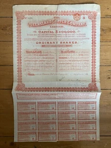 Titel 5 Aktien: THE QUEENSLAND COPPER CY (AUSTRALIA) (K) - Bild 1 von 1