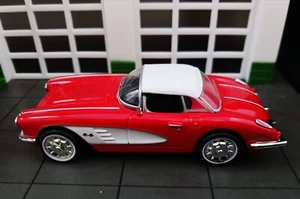 1/43 Scale American Graffiti 1958 Chevy  Corvette Hard Top  Red by Motormax - Picture 1 of 10