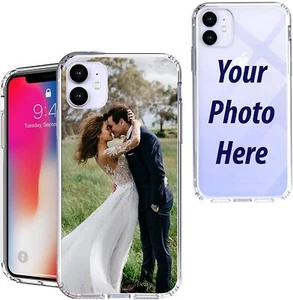 Custom Clear Transparent TPU Case Cover Personalised For Motorola LG Sony Nokia - Picture 1 of 11