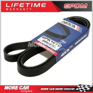 EPDM Serpentine Belt 6PK1670 for 03-07 Ford 6.0L &14-19 Dodge Chrysler Ram 1500 - Picture 1 of 6