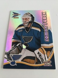 2001 NHL Card, Roman Turek, Pacific Prism, Blues