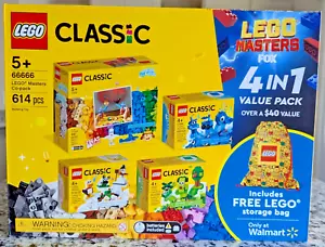 LEGO Classic Masters Pack 4 in 1 Plus Storage Bag 614 pcs New Retired - 66666 - Picture 1 of 2
