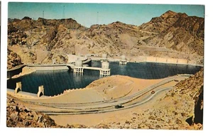 HOOVER DAM Boulder City Nevada NV Colorado River Highest In The World Postcard - Picture 1 of 2