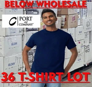 Below WHOLESALE Camiseta en Blanco - 36 5XL NAVY PORT & COMPANY Lote a Granel - Imagen 1 de 3