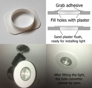 Downlight Spotlight Hole Converter - Hole size 75mm - Plastic - Picture 1 of 5