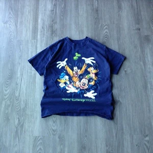 Rare Vintage Walt Disney World Youth L Shirt Double Sided Graphic Mickey Mouse - Bild 1 von 6