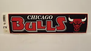 Tira calcomanía pegatina vintage de parachoques del equipo Chicago Bulls #3 (década de 1990) - Imagen 1 de 1