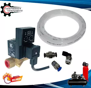 Kingston KTD-S-B-24 Automatic Timed Electric Drain Valve Kit W/Built In Strainer - Picture 1 of 12