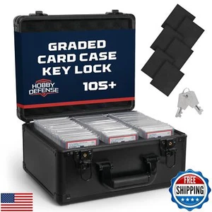 Hobby Defense Graded Card Storage Box - 105+ 3 Row Graded Card Case with Key - Bild 1 von 5