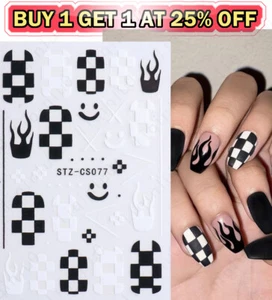 37 Styles Drawing Pattern Nail Stickers Waterproof Nail Art Design DIY Decals - Picture 1 of 38