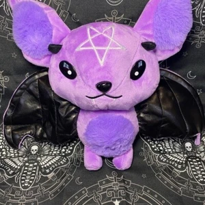 Bat Plush Plushie Goth Emo Halloween Cute Purple - Picture 1 of 1