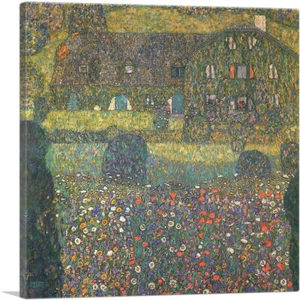 ARTCANVAS Landhaus am Attersee 1914 Leinwand Kunstdruck von Gustav Klimt - Bild 1 von 11