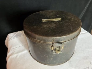 Victorian Military Toleware Hatbox - Picture 1 of 7
