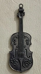 Alter Christbaumschmuck Zinnfigur, Geige Violine Figur Ornament Anhänger - Bild 1 von 4