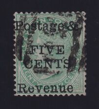 Ceylon Sc #95 (1885) 5c on 24c green Victoria Surcharged Used (S.G. 154)