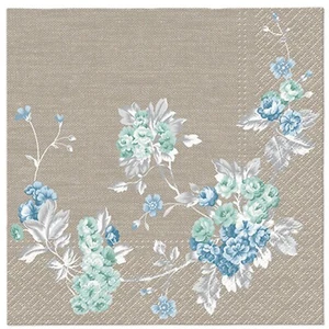 2 Zwei Decoupage Servietten Blau Blumen Floral Kostenloser Versand Papierserviette - Bild 1 von 5