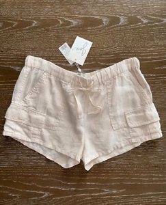 $148 NWT JOIE Soft Ivory Linen ILYA Shorts Cargo Pockets SUMMER ESSENTIAL XS 2 4 - Picture 1 of 9