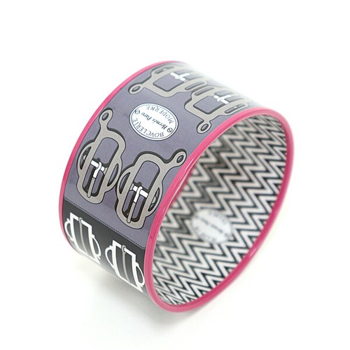 HERMÈS Bracciale HERMES bigiotteria moda Emile BOUCLERIE MODERNE donna nero bianco rosa