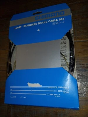 SHIMANO (Conjunto de Cabo de Freio Padrão Preto [Y80098022] Carga/MTB - Imagem 1 de 2
