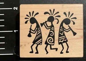 Kokopelli Musicians PSX Rubber Stamp - Picture 1 of 3