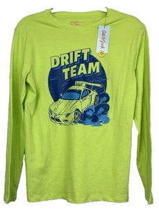 Boy Drift Team T-Shirt Motor Car Racing Tee Yellow XLarge 14 Cat & Jack Target - Picture 1 of 5