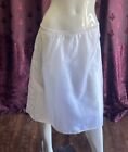 Vintage Bestform Nylon Semi Sheer White Slip Skirt Size Small Lace Trim 