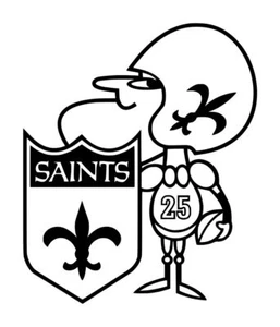 New Orleans Saints Decal #5 5"x6" Choose Color - Picture 1 of 2