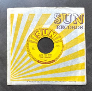 7" Carl Perkins - Glad All Over / Lend Me Your Comb - US SUN Records 287 - Picture 1 of 1