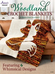 WOODLAND CROCHET BLANKETS Pattern Book ~ 6 Whimsical Afghan Designs - Picture 1 of 15
