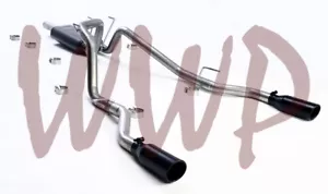 Stainless Dual CatBack Exhaust W/ Black Tips For 09-19 Dodge Ram 1500 5.7L Hemi - Bild 1 von 3