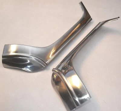 NOS 1956 Ford Customline Victoria Windshield Side Trim Mouldings, Left & Right - Image 1 of 4