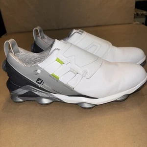 Footjoy Golf Tour Alpha Herren 55509 BOA Schuhe US Größe 15M Zifferblatt zum Binden weiß/grau. G5 - Bild 1 von 16