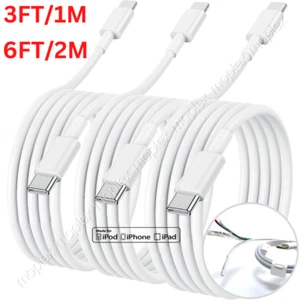 20W Schnell Ladekabel USB-C 1M/2M Ladekabel für iPhone 14 13 12 11 XR iPad - Bild 1 von 13