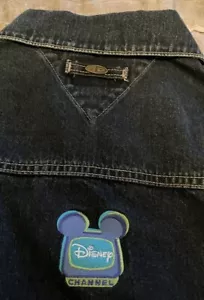 DISNEY CHANNEL Promotional PROMO Jean Denim Jacket Size LARGE Blue FREE SHIPPING - Picture 1 of 5