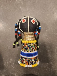 NDEBELE Doll African Initiation Doll South Africa Beaded Hand Made 6” - Picture 1 of 6