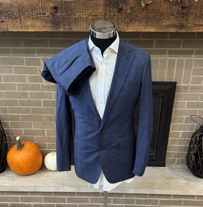 Bonobos 38R Slim Fit blau kariert Wollmischung Stretch modern 2-Knopf Anzug EUC - Bild 1 von 9