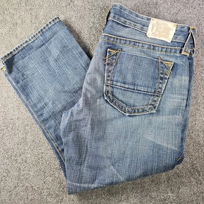 True Religion Capri Jeans Womens 30 Cowhide Patch Embroidered EUC - Image 1 of 4